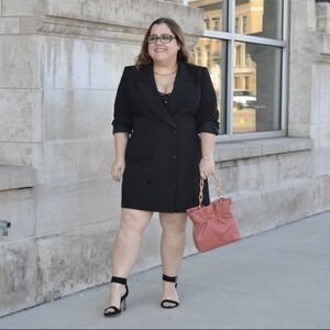 Good American Black Blazer Dress Size XL